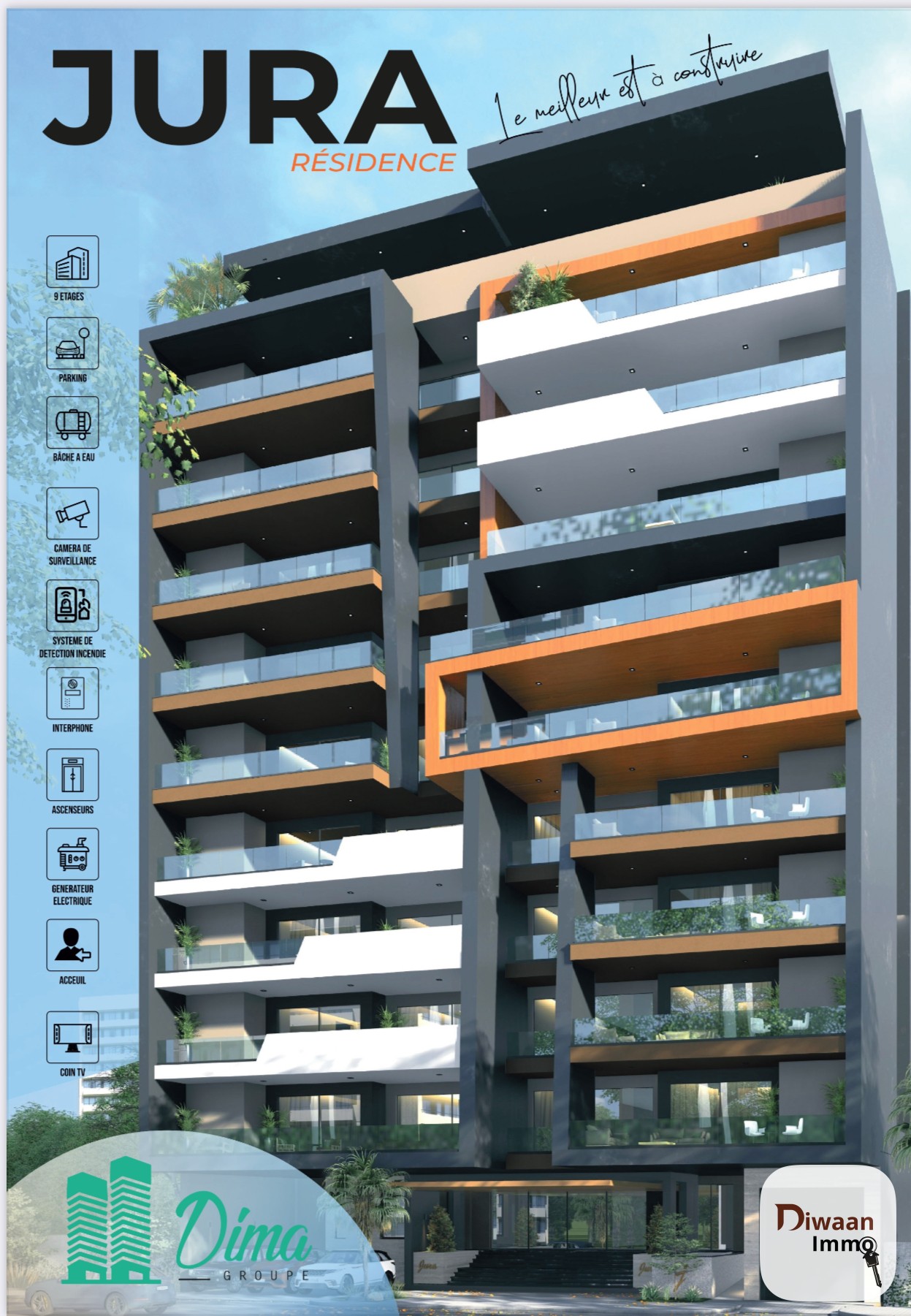 Appartements à vendre en vefa à la Cité Africa